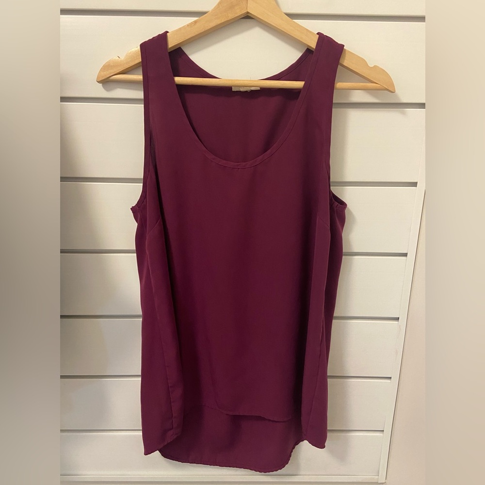 Anthropologie Pleione 💟 deep purple blouse, size small